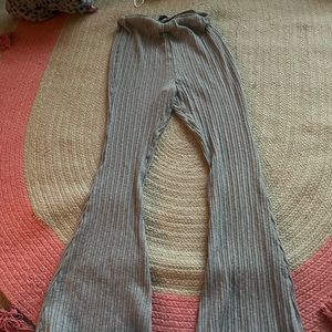 Ribbed grey urban pants